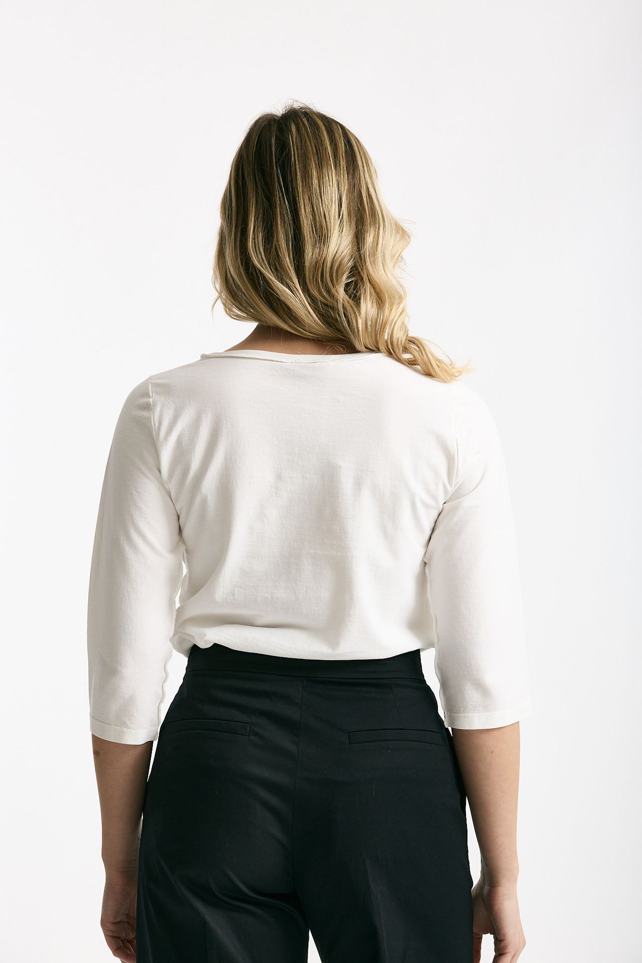 T-shirt slim bianco donna Clouds - 3