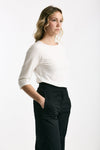 T-shirt slim bianco donna Clouds - 4