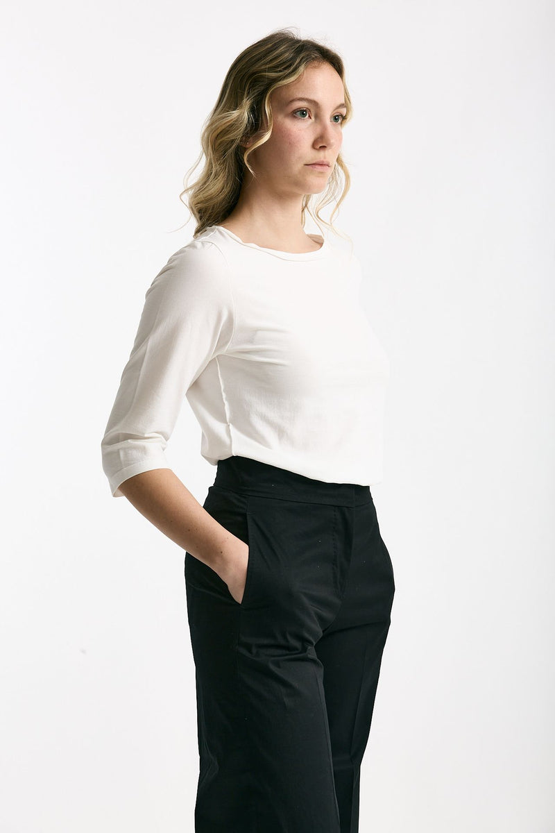 T-shirt slim bianco donna Clouds - 4