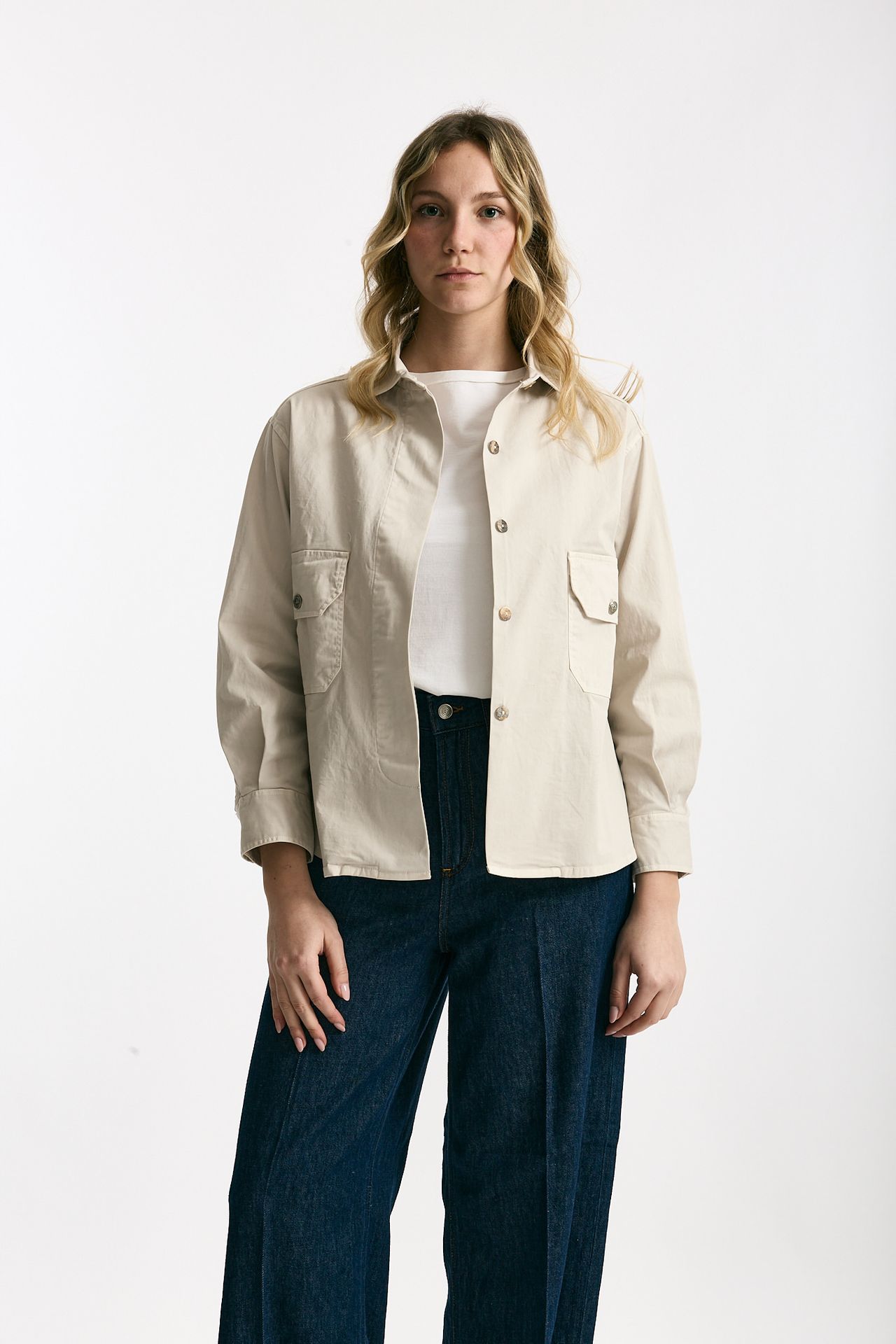 Giacca camicia sabbia donna Clouds - 1