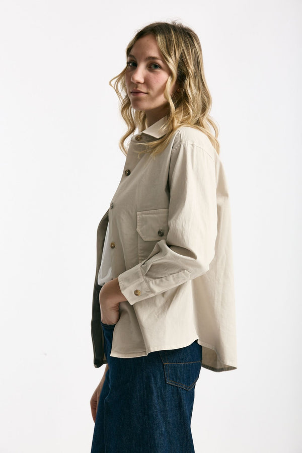 Giacca camicia sabbia donna Clouds