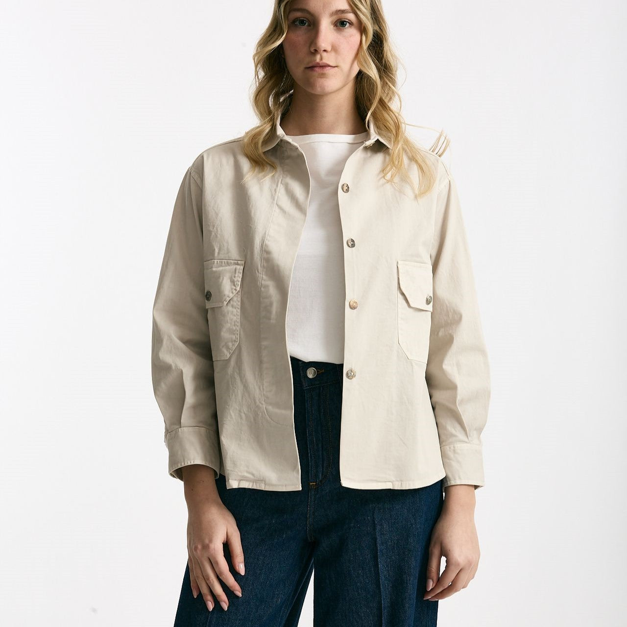 Giacca camicia sabbia donna Clouds - 7