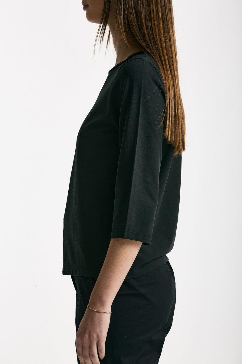 T-shirt slim nero donna Clouds - 4