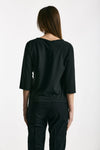 T-shirt slim nero donna Clouds - 2