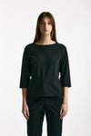 T-shirt slim nero donna Clouds - 1