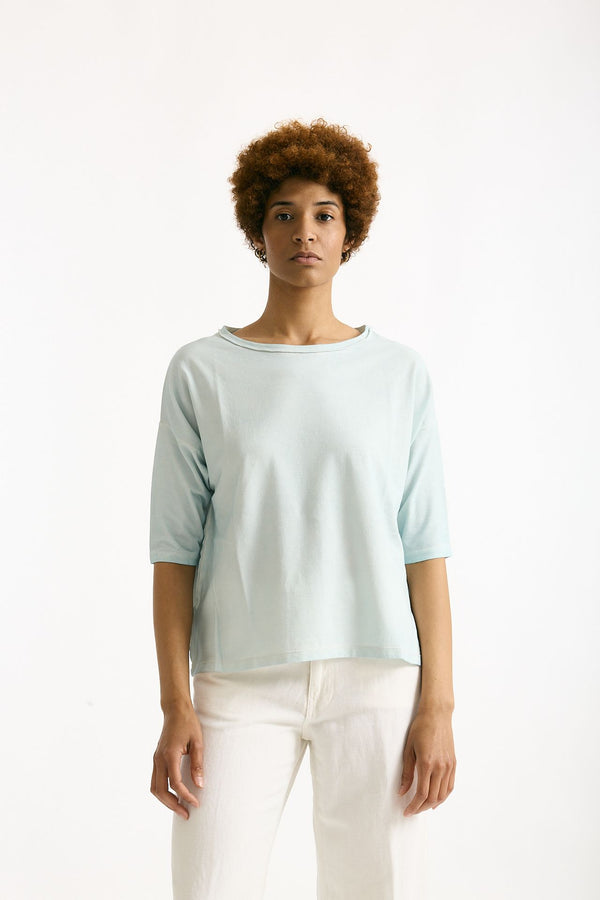T-shirt over azzurro chiaro donna Clouds