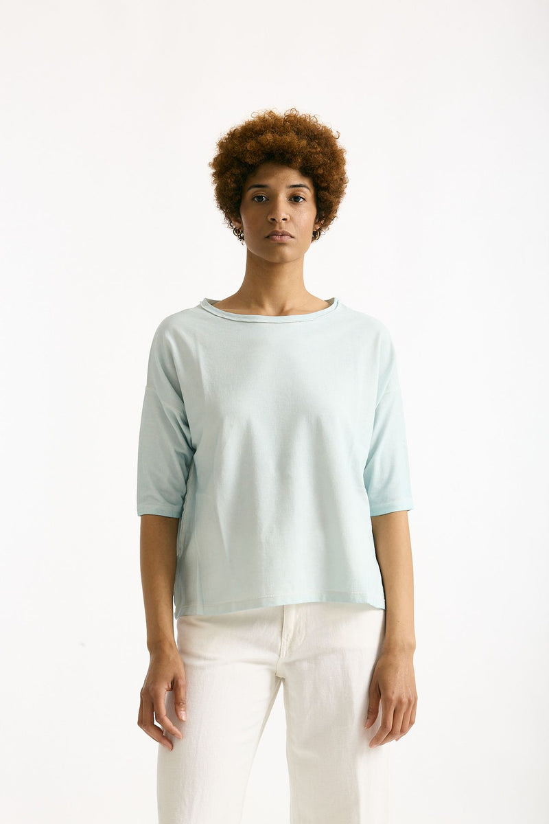 T-shirt over azzurro chiaro donna Clouds - 1