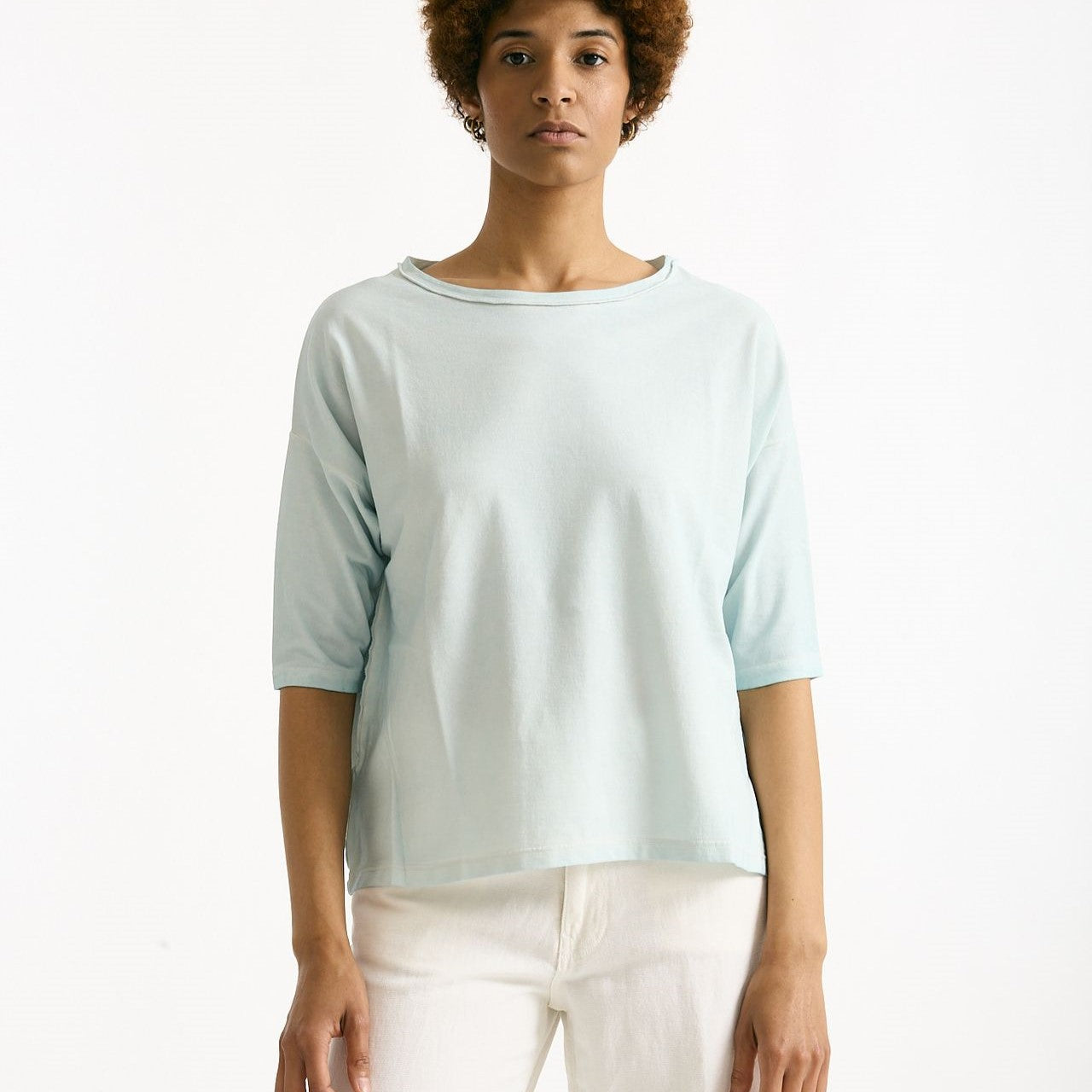 T-shirt over azzurro chiaro donna Clouds - 5