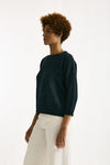 Maglia in cotone lavato blu donna Clouds - 4