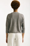 Maglia in cotone lavato grigio donna Clouds - 3