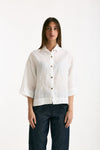 Camicia in lino bianco donna Clouds - 2