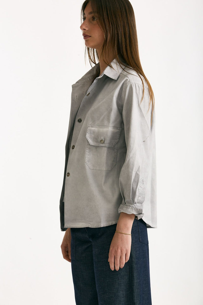 Giacca camicia grigio lavato donna Clouds - 3