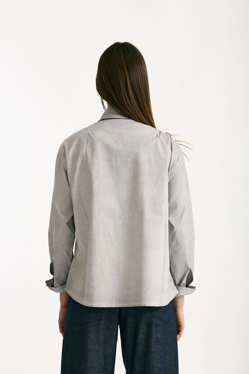 Giacca camicia grigio lavato donna Clouds - 2