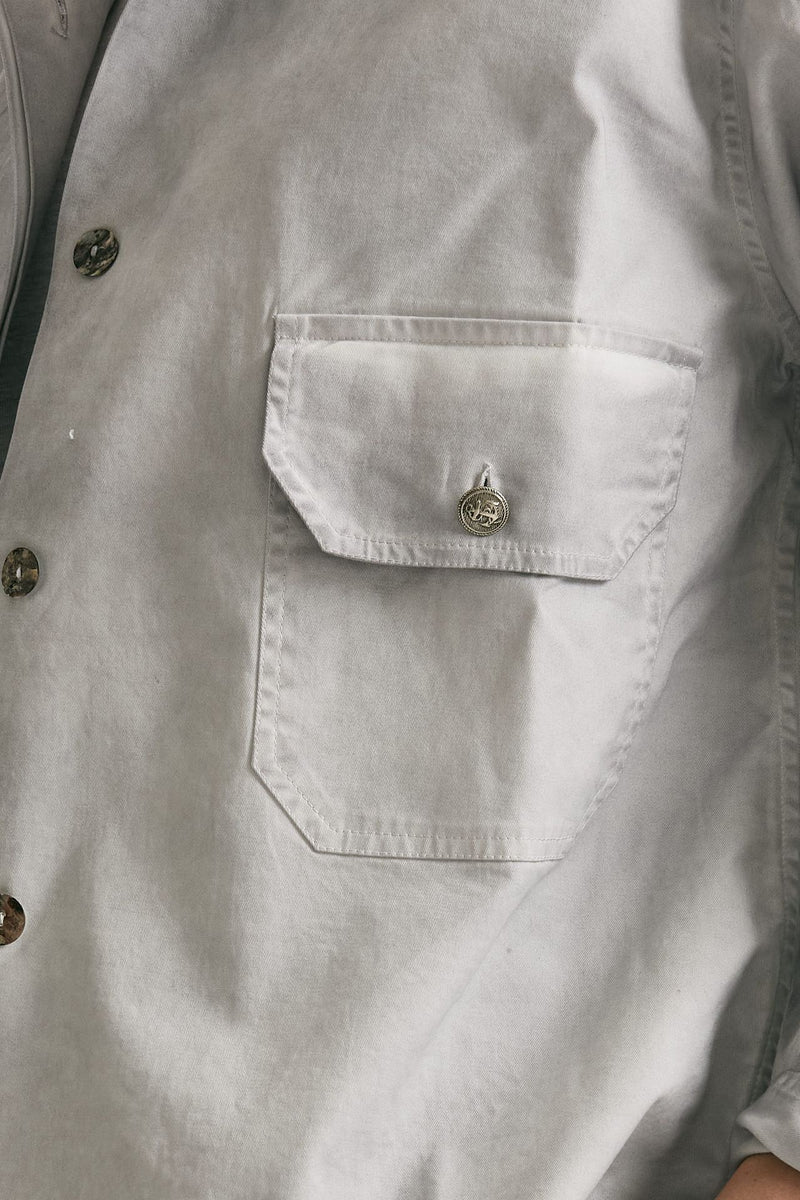 Giacca camicia grigio lavato donna Clouds - 4