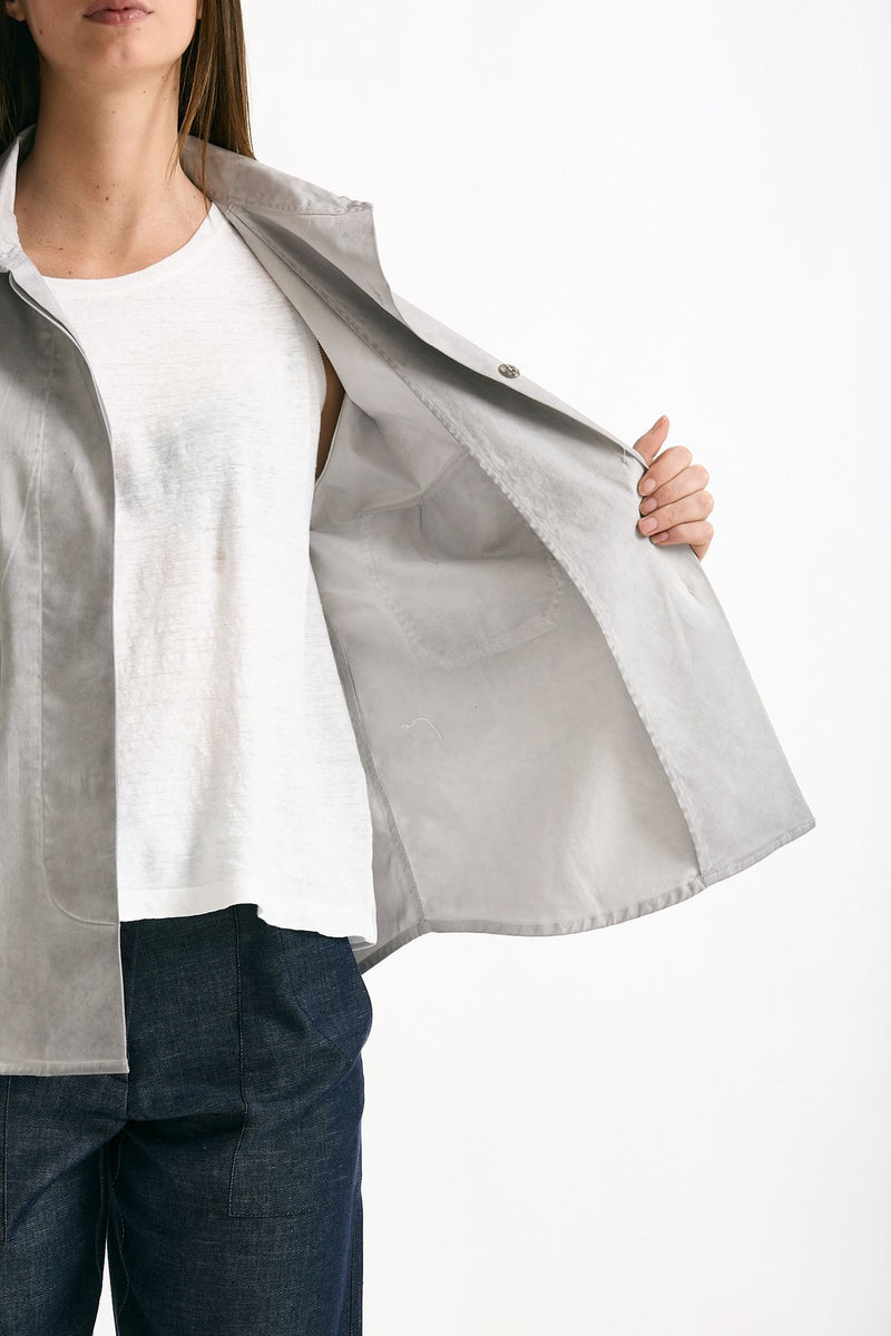 Giacca camicia grigio lavato donna Clouds - 5