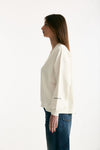 Felpa over bianco ottico donna Department five - 3