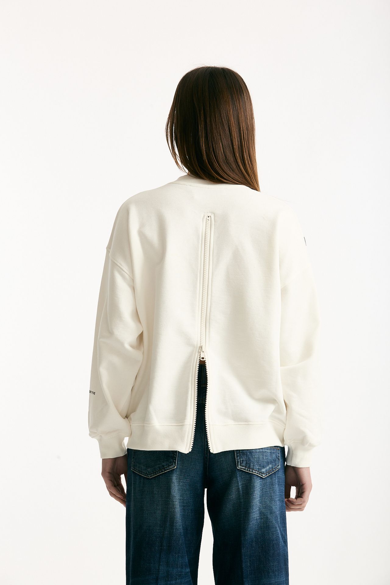 Felpa over bianco ottico donna Department five - 2
