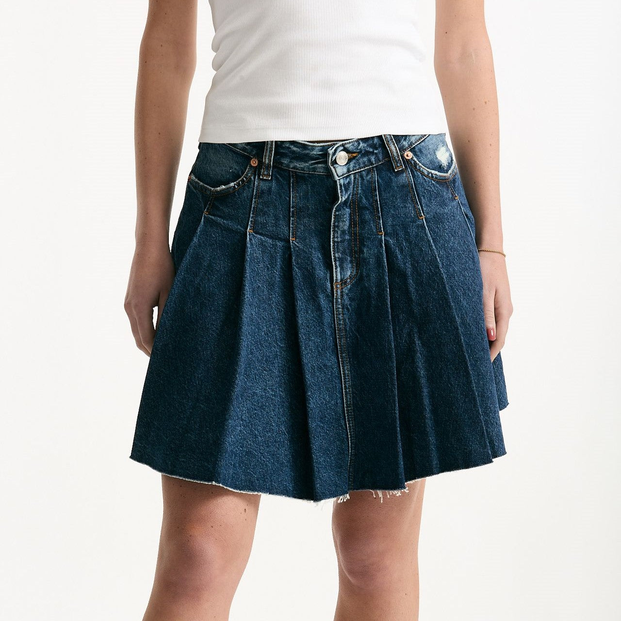 Gonna ROSS a pieghe in denim donna Department five - 7