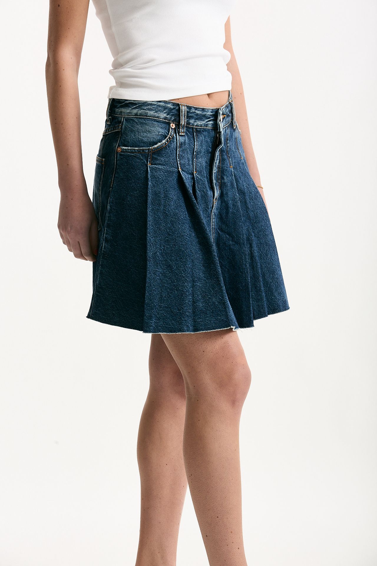 Gonna ROSS a pieghe in denim donna Department five - 6