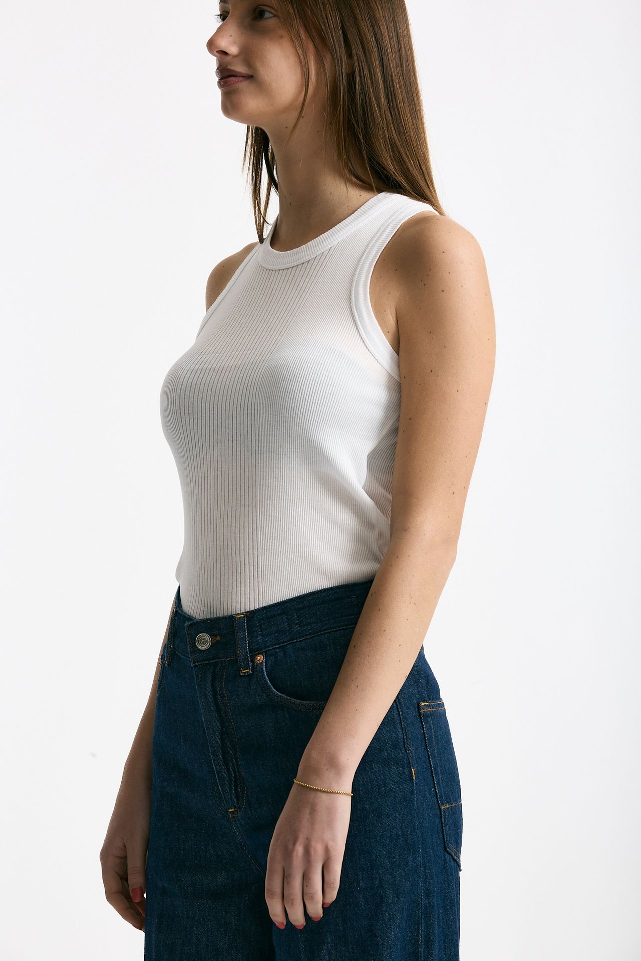 Top scollo america bianco donna Department five - 2