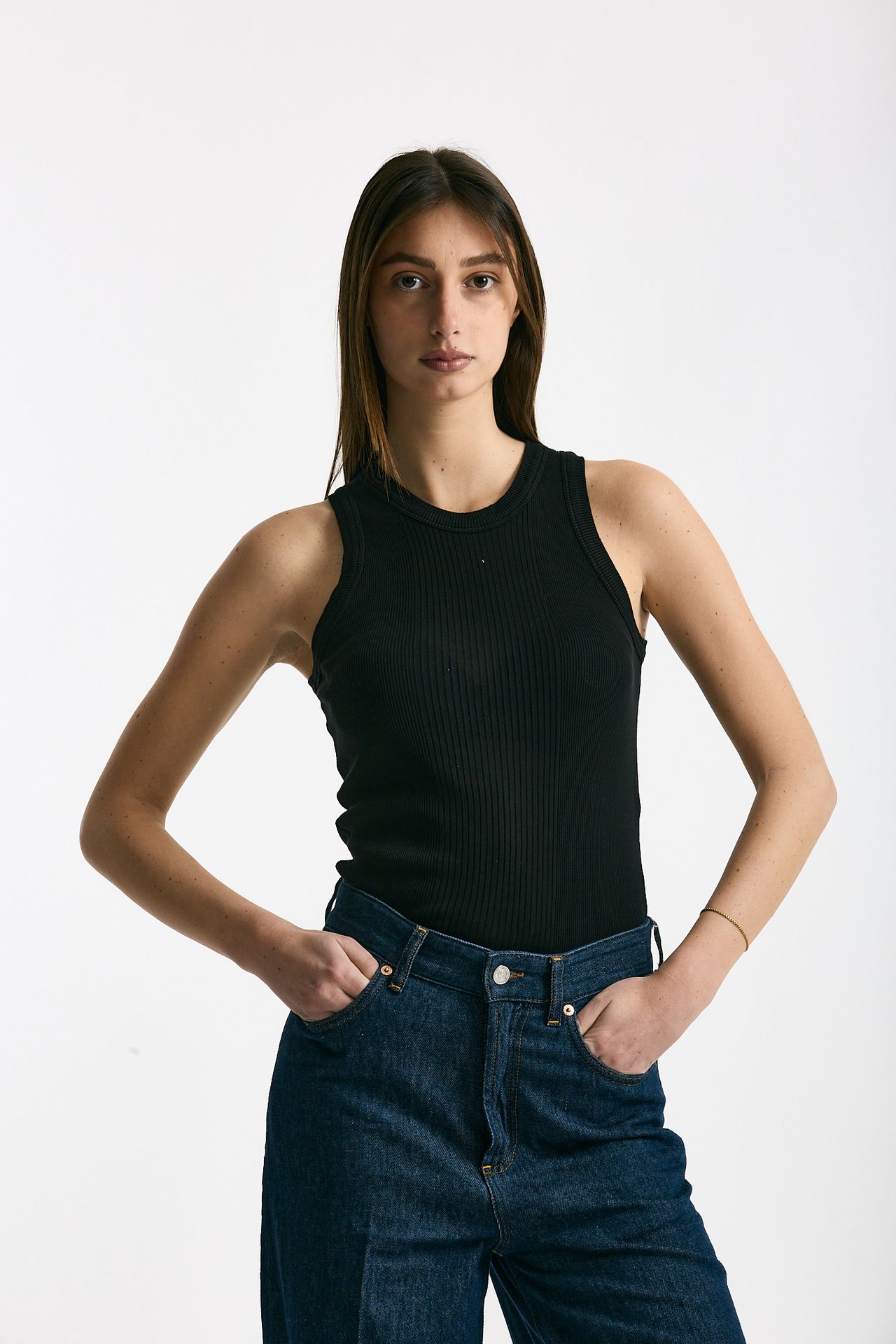 Top scollo america nero donna Department five - 2