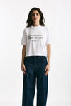 T-shirt boxy bianco donna Department five - 1