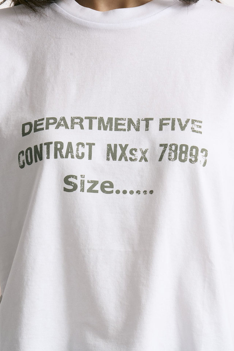T-shirt boxy bianco donna Department five - 4