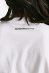 T-shirt boxy bianco donna Department five - 5
