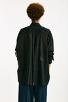 Camicia over in mussola di cotone nero donna Department five - 3