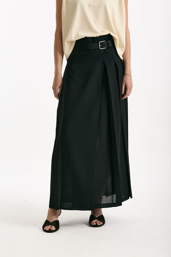 Gonna GILLES lunga a portafoglio nero donna Department five