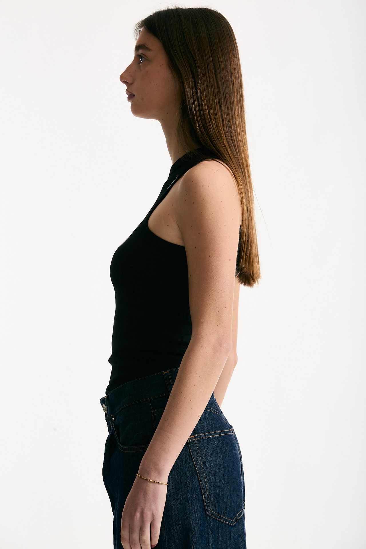 Top a costine azzurro nero donna Dondup - 3