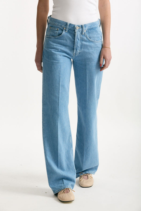 Jeans wide leg JACKLINE lavaggio chiaro donna Dondup