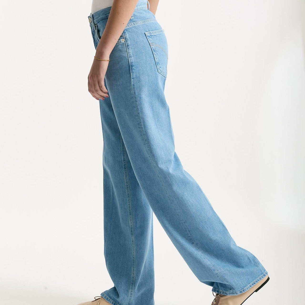 Jeans wide leg JACKLINE lavaggio chiaro donna Dondup - 7