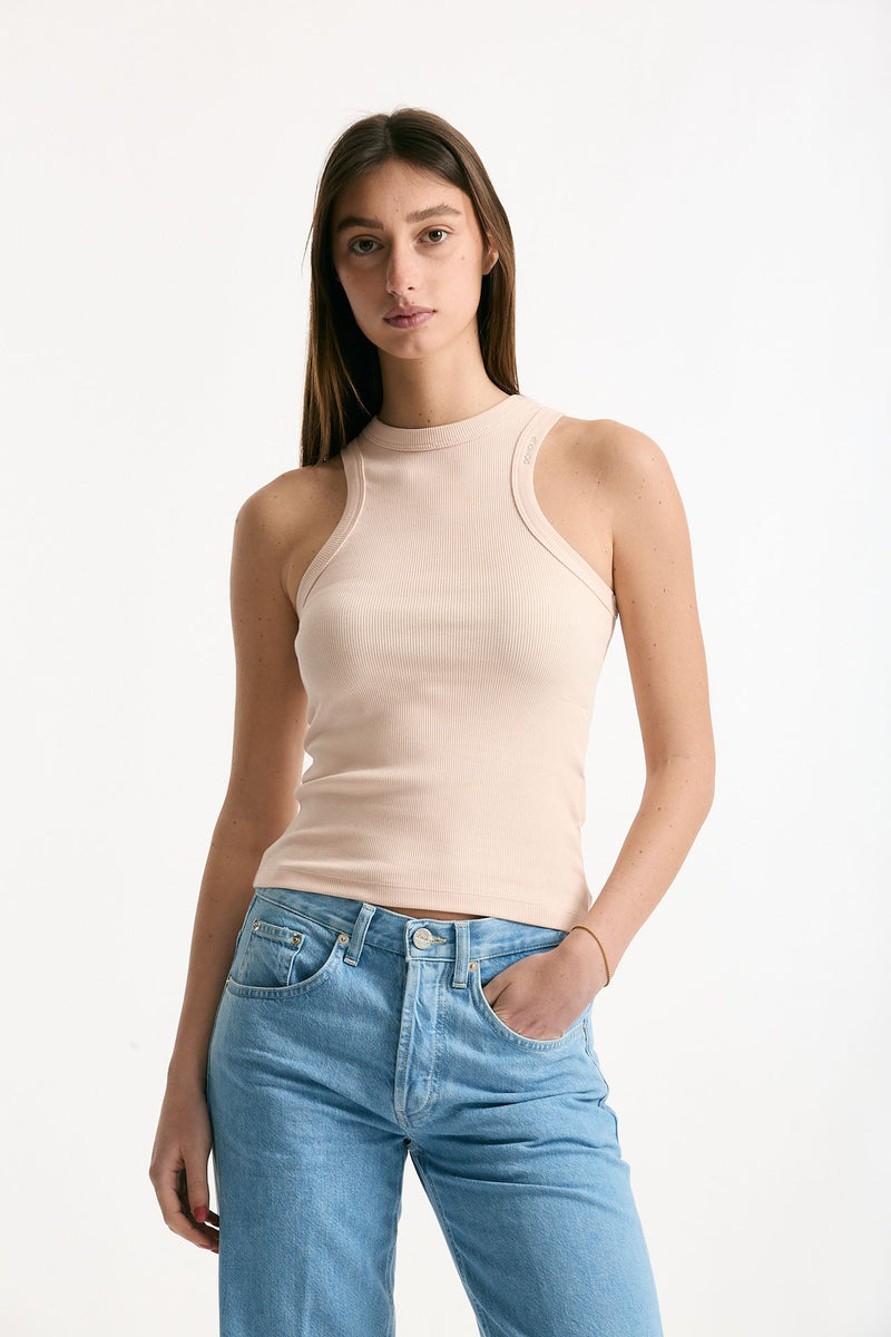 Top a costine rosa donna Dondup - 1