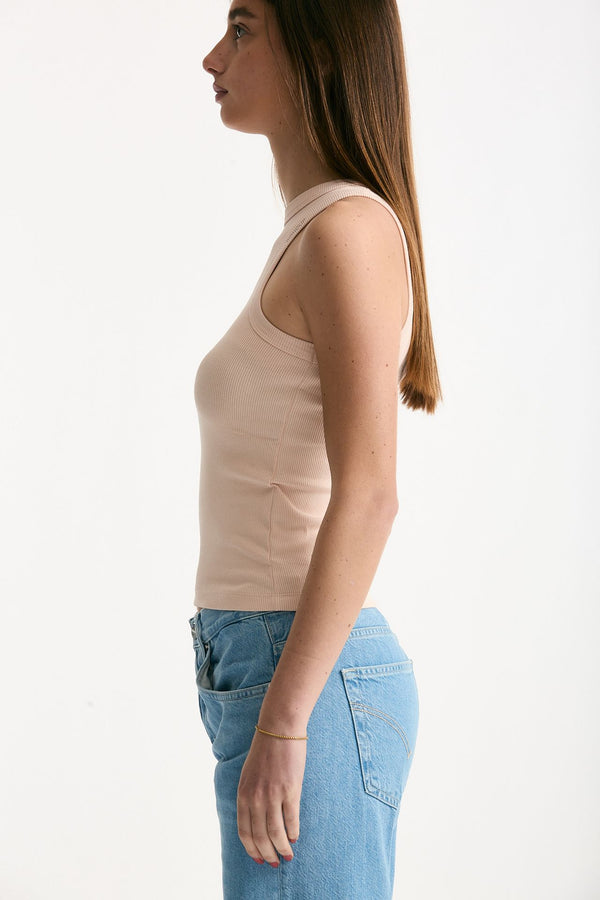 Top a costine rosa donna Dondup