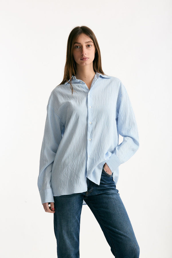 Camicia over rigata donna Dondup