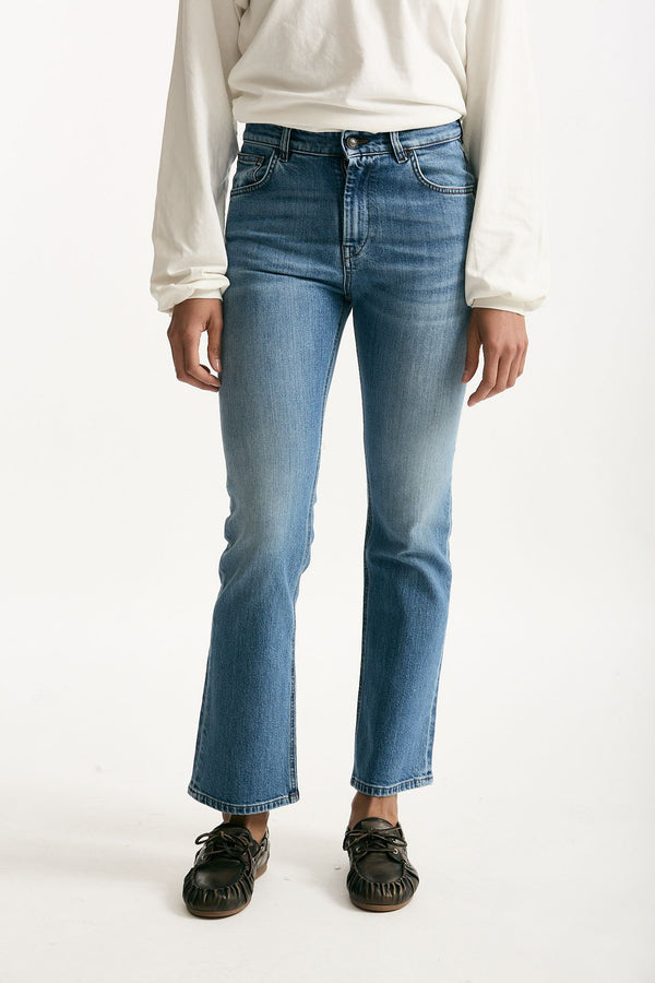 Jeans trombetta lavaggio chiaro donna Fay