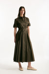 Abito in cotone verde militare donna Fay - 4