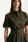 Abito in cotone verde militare donna Fay - 5