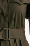 Abito in cotone verde militare donna Fay - 7