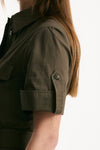 Abito in cotone verde militare donna Fay - 8
