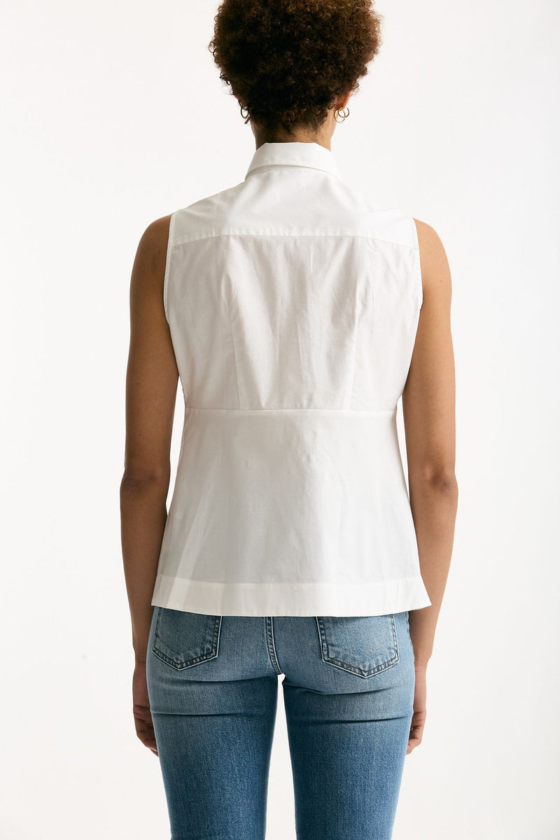 Camicia senza maniche bianco donna Fay - 3