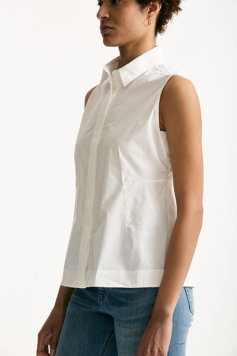 Camicia senza maniche bianco donna Fay - 4