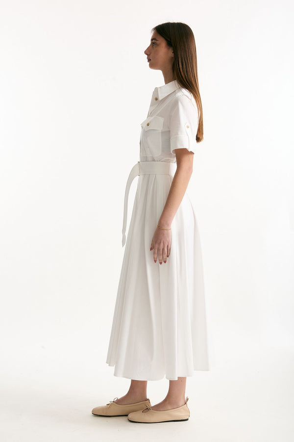 Abito in cotone bianco donna Fay