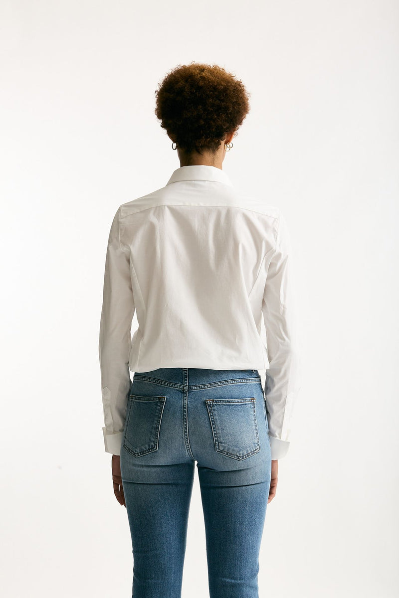 Camicia slim bianco donna Fay - 3