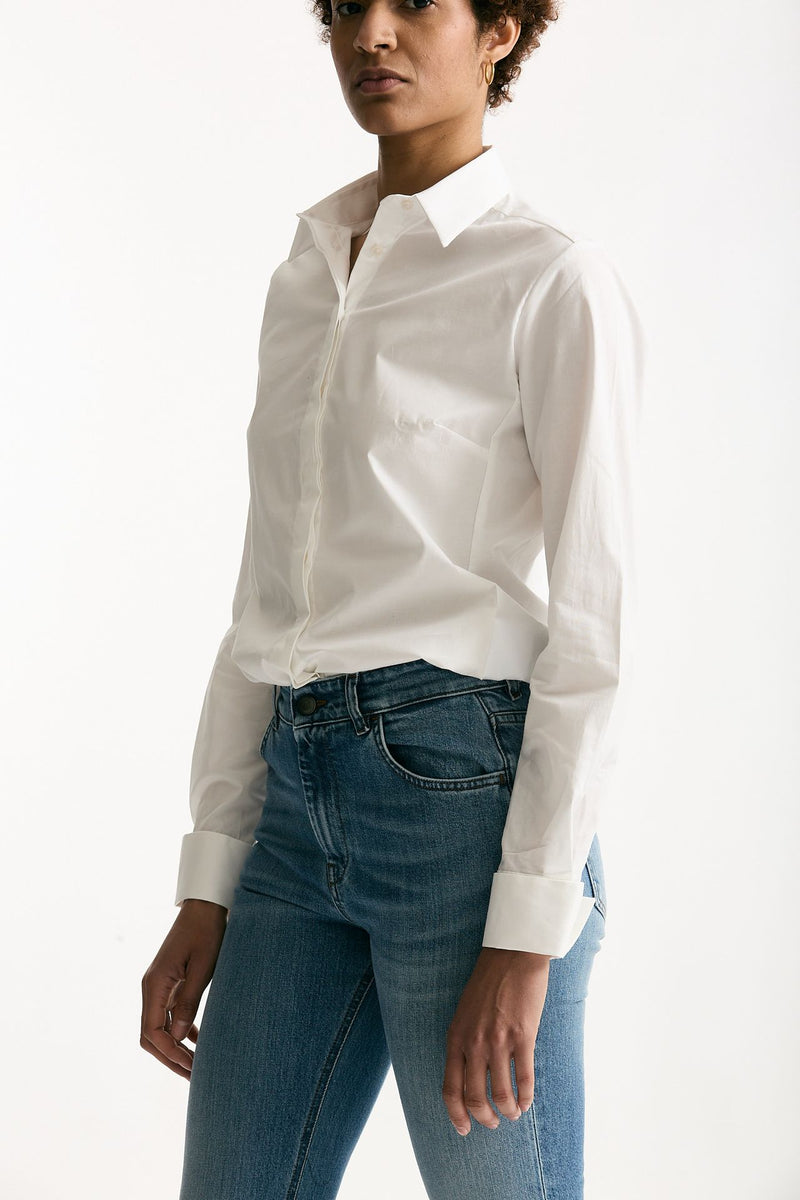 Camicia slim bianco donna Fay - 4