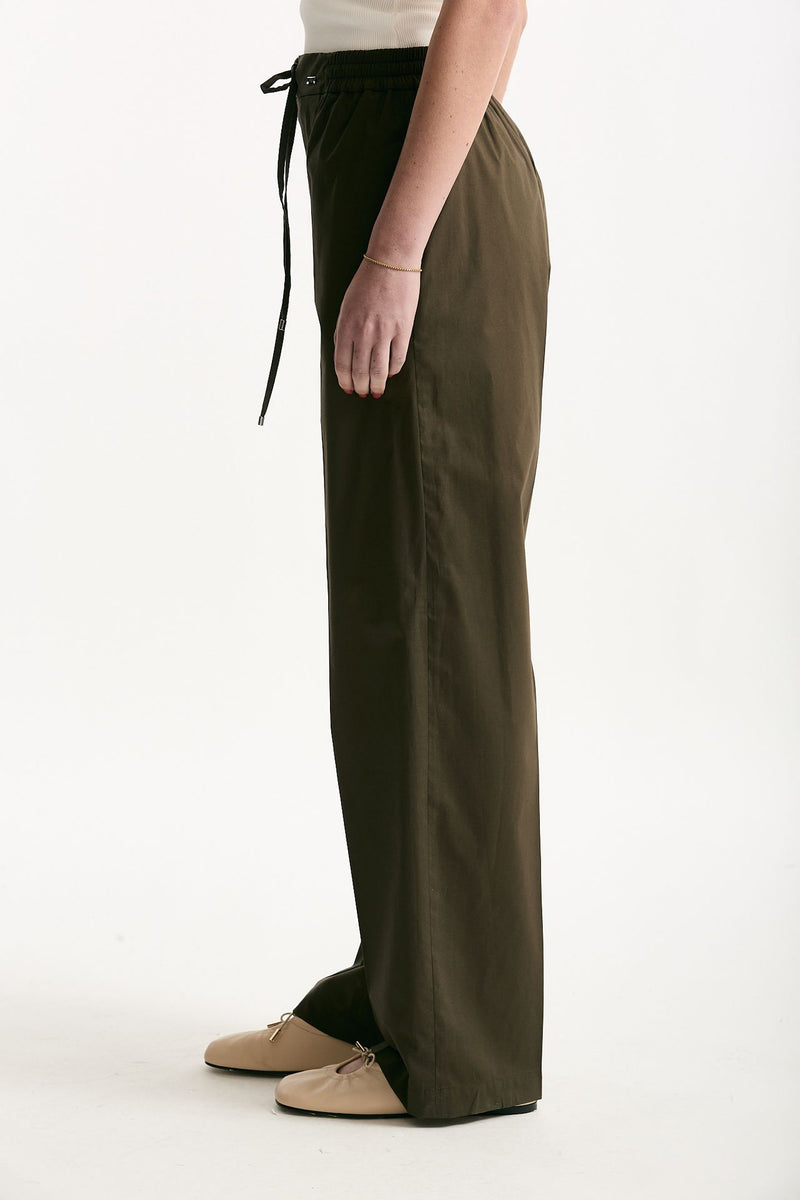 Pantalone in cotone verde militare donna Fay - 3