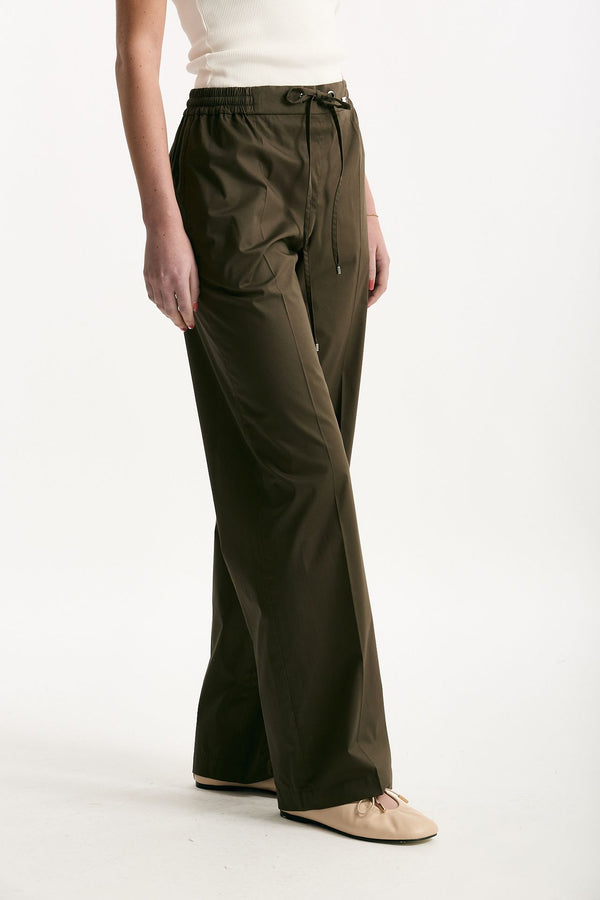 Pantalone in cotone verde militare donna Fay