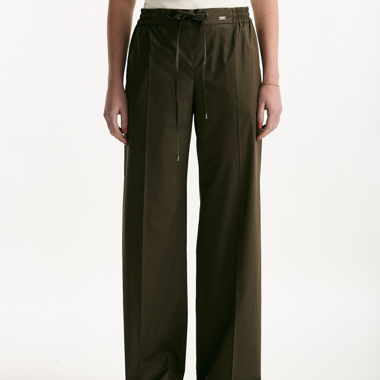 Pantalone in cotone verde militare donna Fay - 7