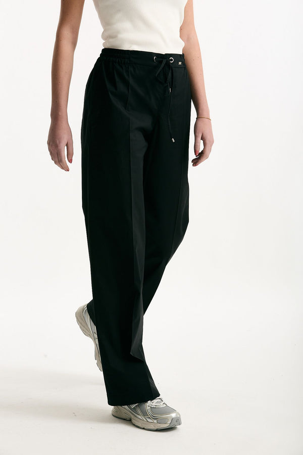 Pantalone in cotone nero donna Fay